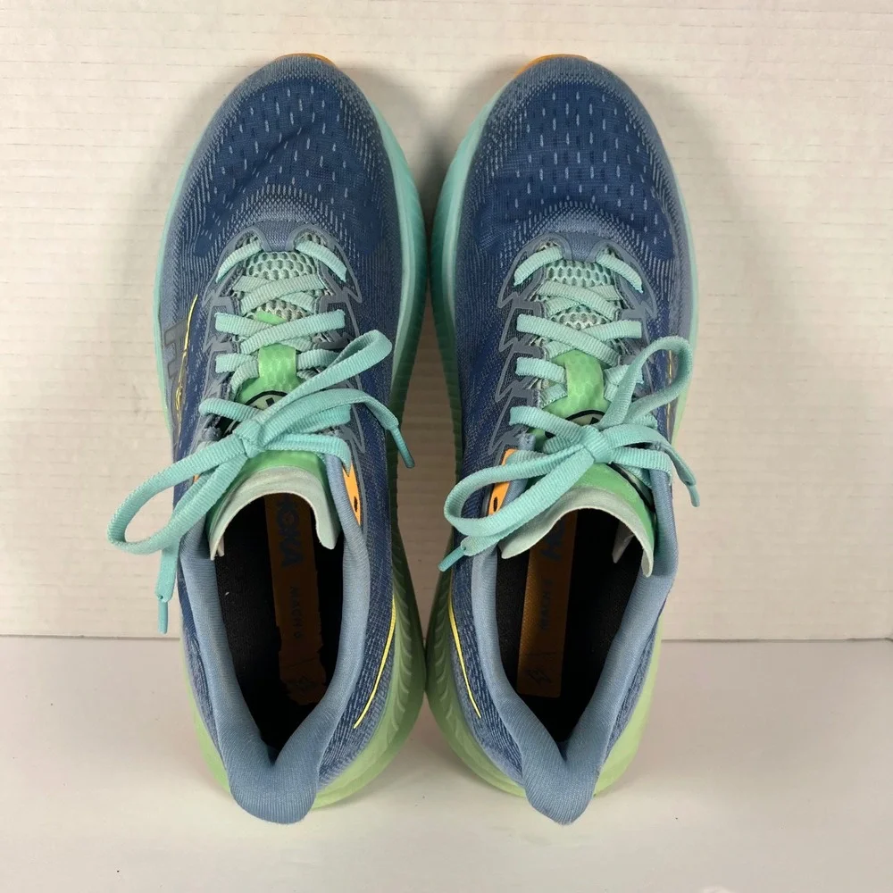 Hoka Mach 6 Running Shoes Mens 8.5 Dusk Teal‎ Glass Blue Green 1147790 DDW